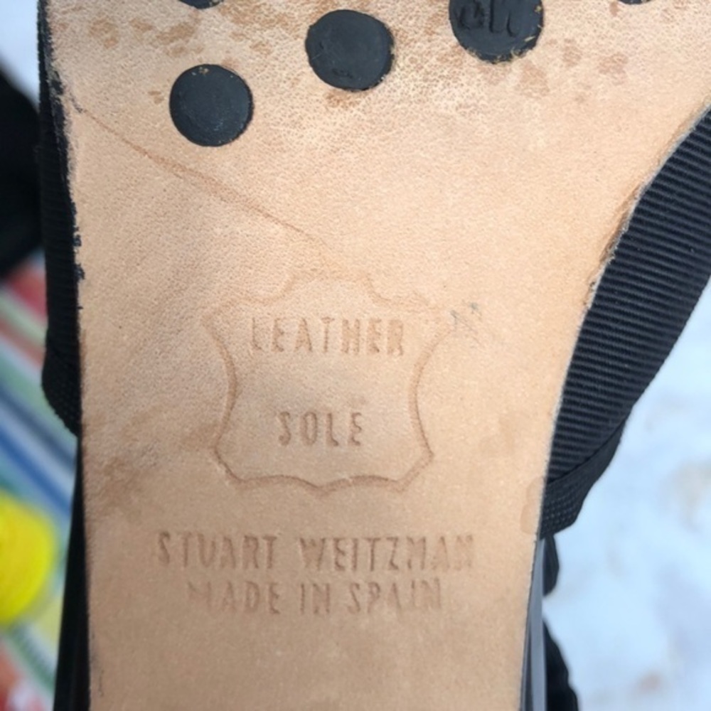 Stuart Weitzman Low Black Heel 7.5 B - image 4